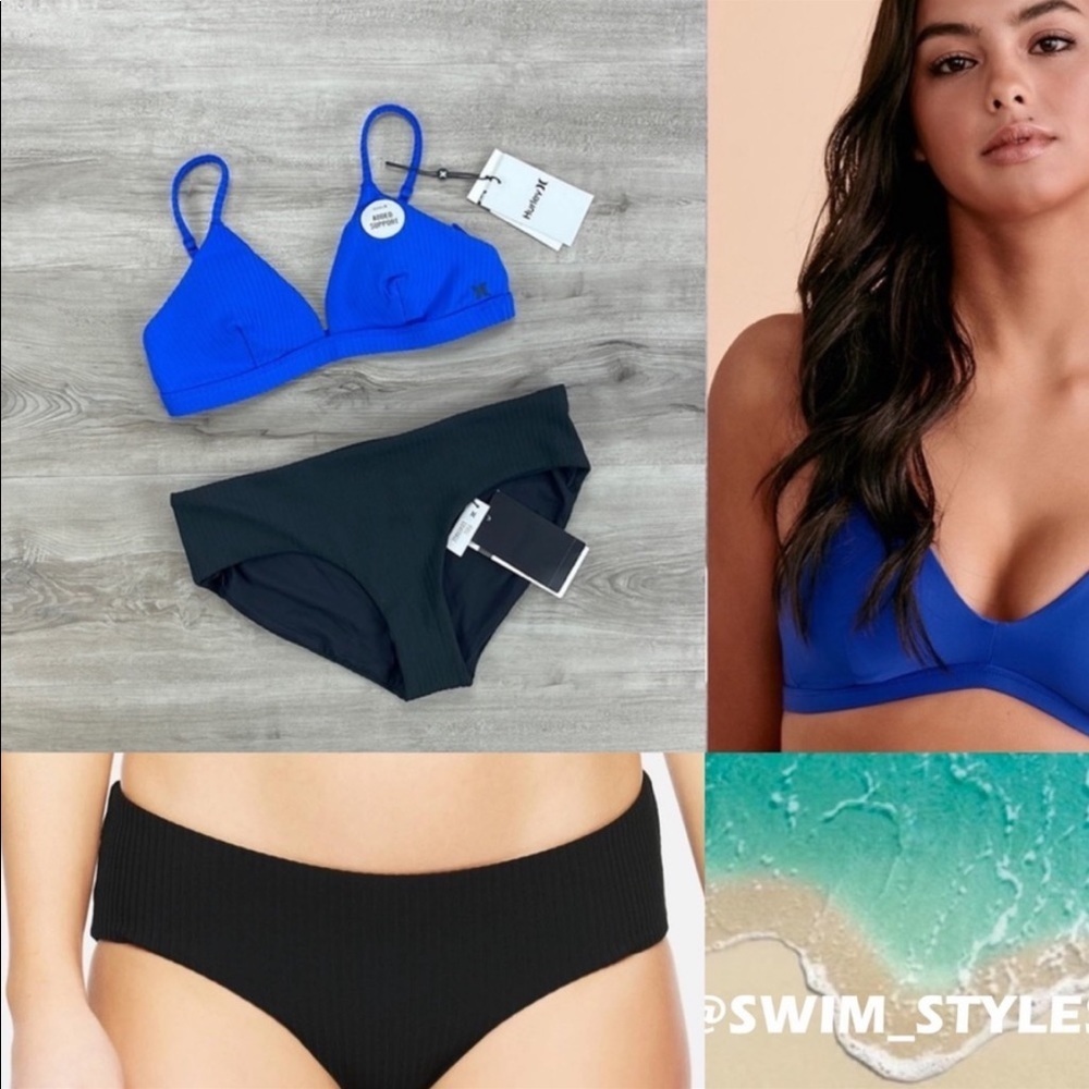 ☀️HURLEY☀️ RIB TRIANGLE SRF TOP RIB BOY SURF BOTTOM BIKINI SET